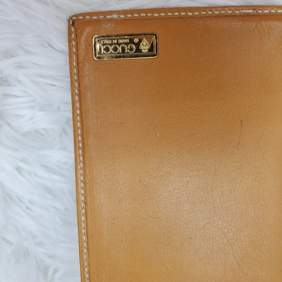 Gucci Vintage check book/ passport wallet